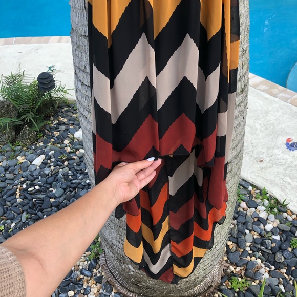 High/Low Chevron Dress - Picture 4 of 6